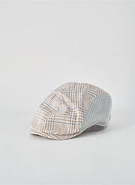 Casquette imprimé carreaux beige FLECHET homme