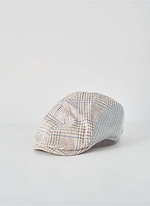 Casquette imprimé carreaux beige FLECHET homme