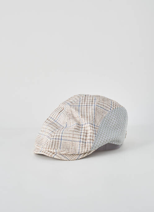Casquette imprimé carreaux beige FLECHET homme