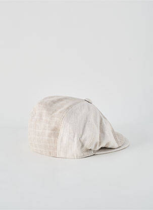 Casquette imprimé carreaux beige FLECHET homme