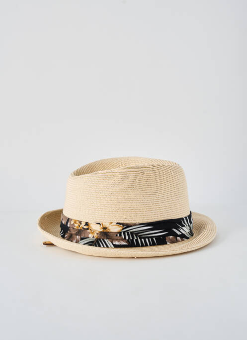 Chapeau tissage popeline noir HERMAN homme