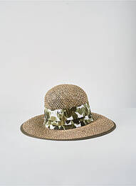 Chapeau tissage popeline vert SEEBERGER femme