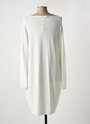 Robe pull stretch manches longues blanc SARAH PACINI femme
