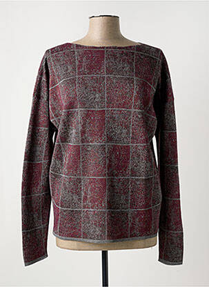 Pull col bateau manches longues rouge SARAH PACINI femme