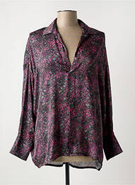 Blouse poignets boutonnés avec fente manches longues rose VIE TA VIE femme