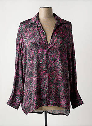 Blouse poignets boutonnés avec fente manches longues rose VIE TA VIE femme