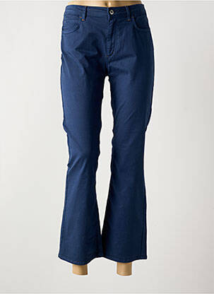 Pantalon 7/8 stretch taille normale bleu LAUREN VIDAL femme