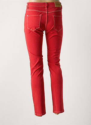 Jeans coupe slim stretch taille normale rouge ZERRES femme