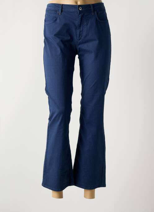 Pantalon 7/8 stretch taille normale bleu LAUREN VIDAL femme