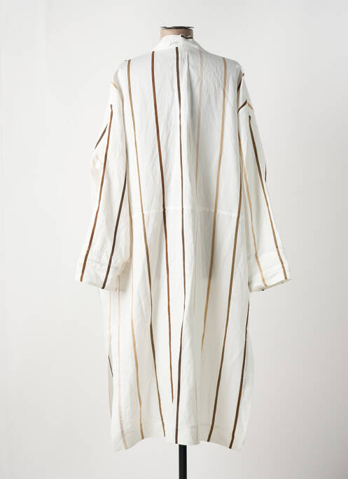 Manteau long beige O'MER pour femme