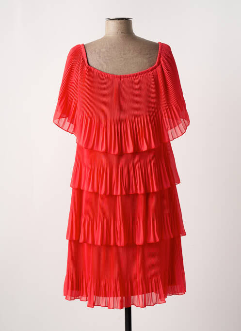 Robe mi-longue rouge FRANK LYMAN femme