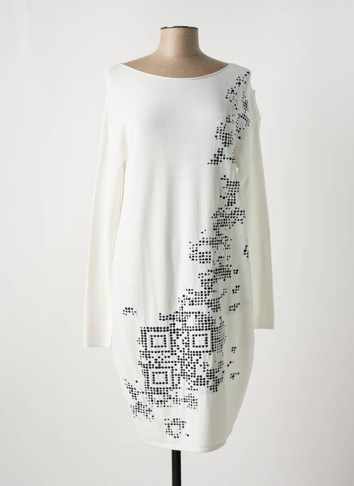Robe pull blanc SARAH PACINI pour femme