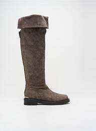 Cuissardes nubuck talon de 4 à 6cm gris THE SELLER femme