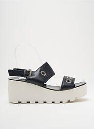Sandales/nu pieds tissage satiné talon de 7 à 9cm noir SWEET LEMON femme