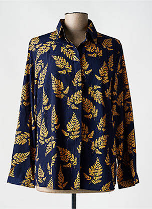 Chemisier imprimé fantaisie manches longues bleu BY ONE femme