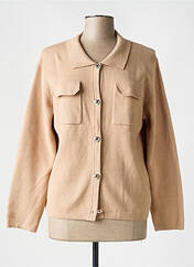 Gilet manches longues beige BY ONE pour femme seconde vue