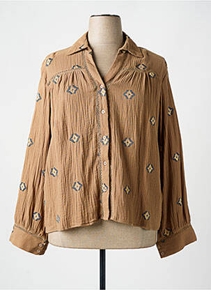 Chemisier marron MAELLE pour femme