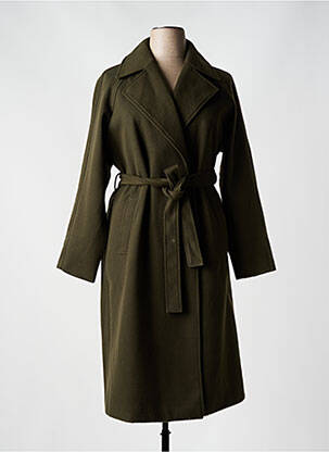 Manteau long vert C'MELODIE pour femme
