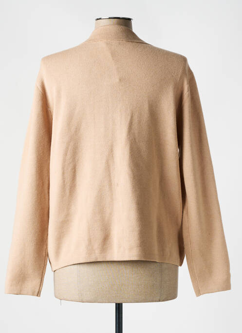 Gilet manches longues beige BY ONE pour femme