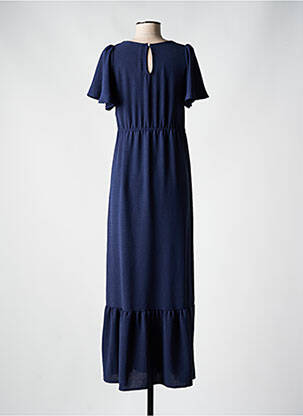 Robe longue manches courtes manches courtes bleu RUE DES ABBESSES femme