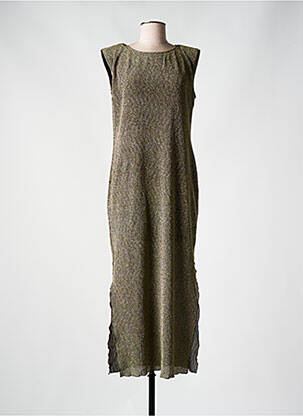 Robe longue manches courtes manches courtes or COMPAÑIA FANTASTICA femme