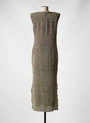 Robe longue manches courtes manches courtes or COMPAÑIA FANTASTICA femme