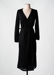 Robe mi-longue manches longues manches longues noir COMPAÑIA FANTASTICA femme