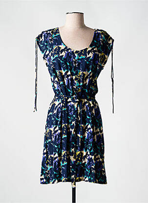Robe courte manches courtes manches courtes bleu PRINCESSE NOMADE femme