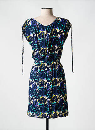Robe courte manches courtes manches courtes bleu PRINCESSE NOMADE femme