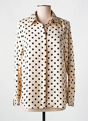 Chemisier coupe droite manches longues beige BY ONE femme