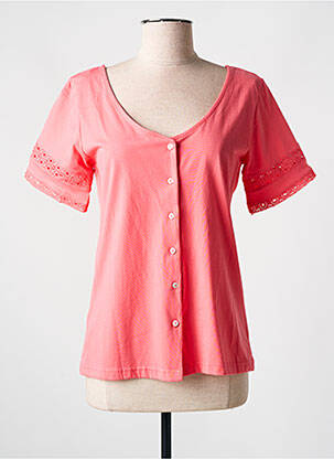 Chemisier manches courtes manches courtes rose SEASON femme