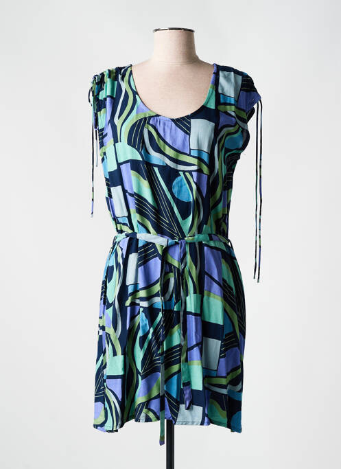 Robe courte manches courtes manches courtes bleu PRINCESSE NOMADE femme
