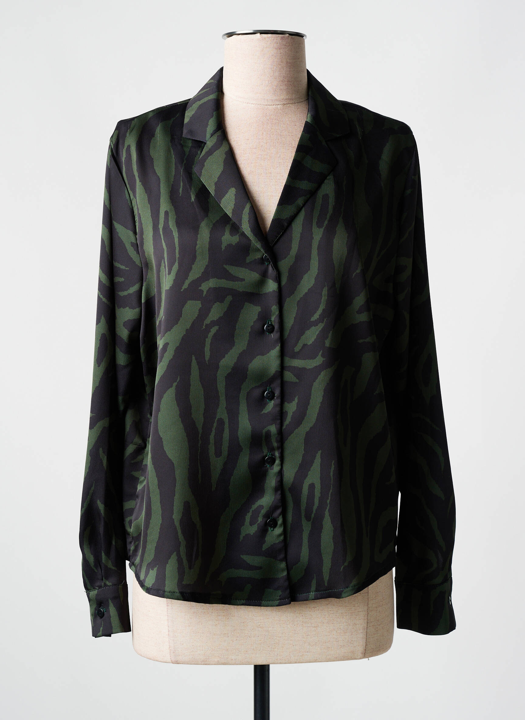 Chemisier Coupe Droite Vert Rue Des Abbesses Femme 2561454