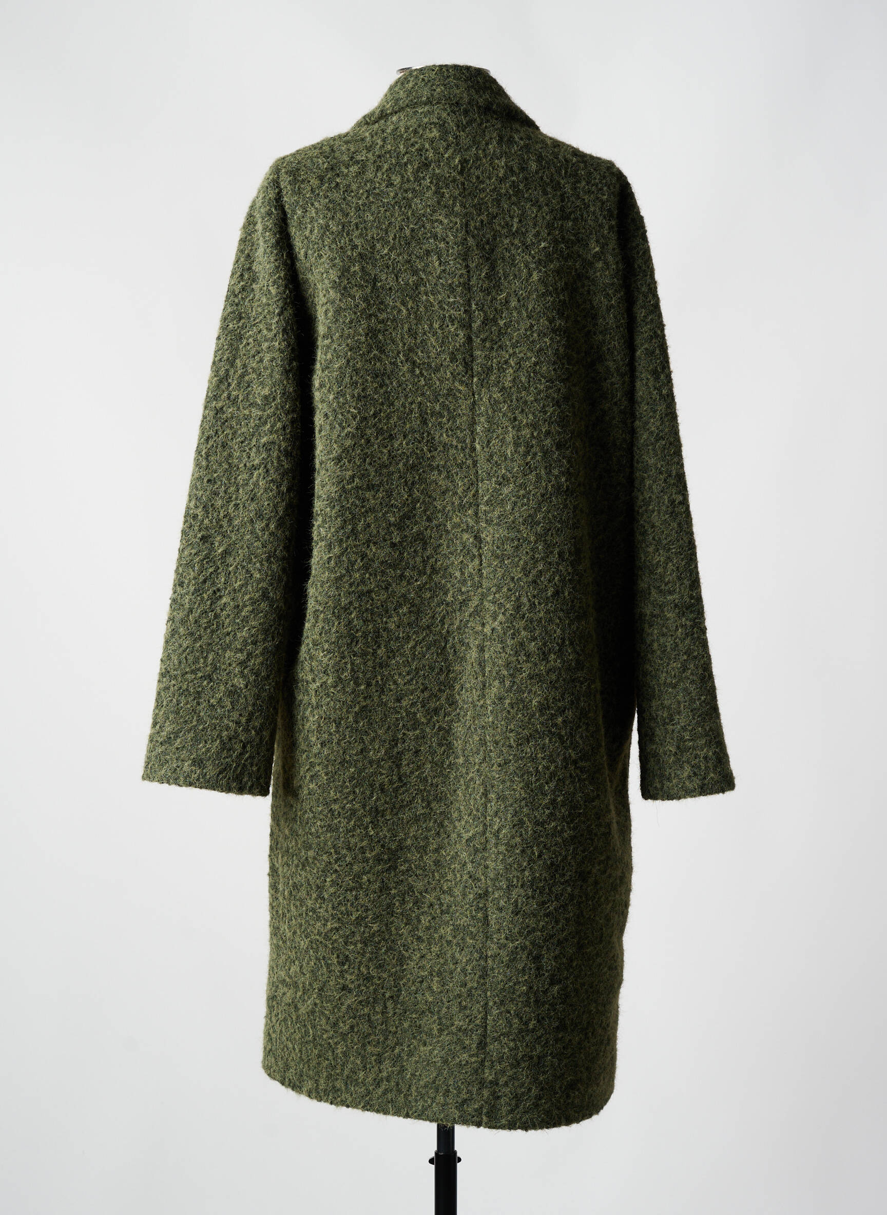 Manteau Long Coupe Droite Vert Rue Des Abbesses Femme 2561441