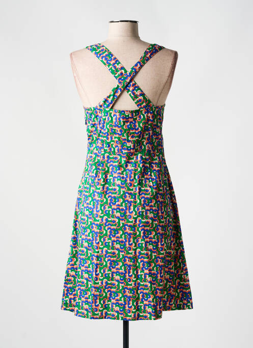 Robe mi-longue vert PRINCESSE NOMADE femme