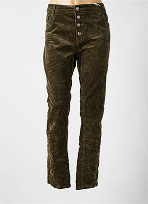 Pantalon slim vert KAROSTAR pour femme