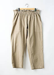 Pantalon droit taille élastique beige PIMENT ROUGE femme