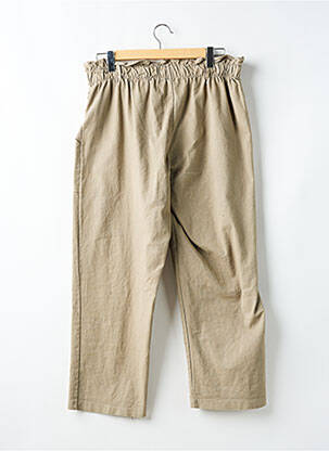Pantalon droit taille élastique beige PIMENT ROUGE femme