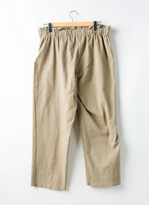 Pantalon droit taille élastique beige PIMENT ROUGE femme