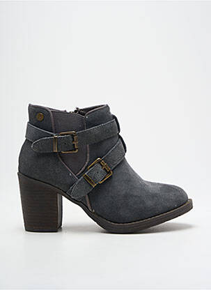 Bottines/boots nubuck talon de 4 à 6cm gris CARMELA femme