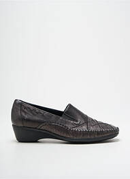 Mocassins matière lisse talon de 4 à 6cm gris PEDI GIRL femme