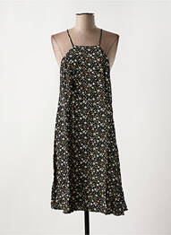 Robe mi-longue tissage crêpe fines bretelles noir PEPE JEANS femme