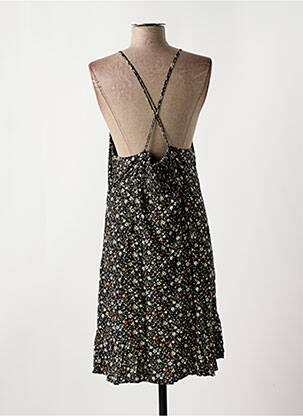 Robe mi-longue tissage crêpe fines bretelles noir PEPE JEANS femme