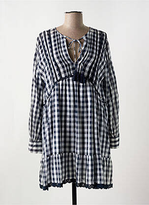 Robe mi-longue imprimé fantaisie manches longues noir PEPE JEANS femme