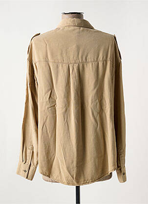 Chemisier coupe droite manches longues beige PEPE JEANS femme