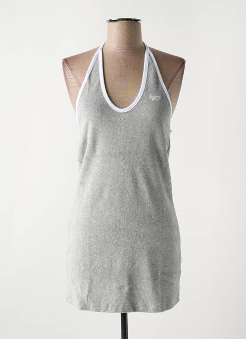 Robe courte gris SUPERDRY pour femme