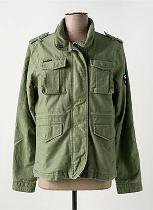 Veste casual coupe droite vert SUPERDRY femme