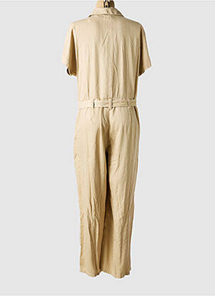 Combi-pantalon poches manches courtes beige LABDIP femme