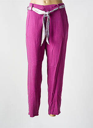 Pantalon slim taille élastique taille normale violet LABDIP femme