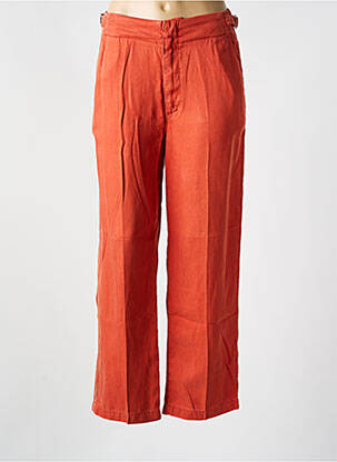 Pantalon large tissage popeline taille normale orange LABDIP femme